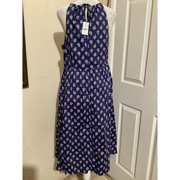 J Crew Dress Womens 12 Petite Floral Print Midi Pockets Sleeveless New - Picture 4 of 6